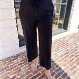 LIVERPOOL - Pull On Cropped Pant - Black-400 Pants-LIVERPOOL JEANS COMPANY-July & June Women's Fashion Boutique Located in San Antonio, Texas