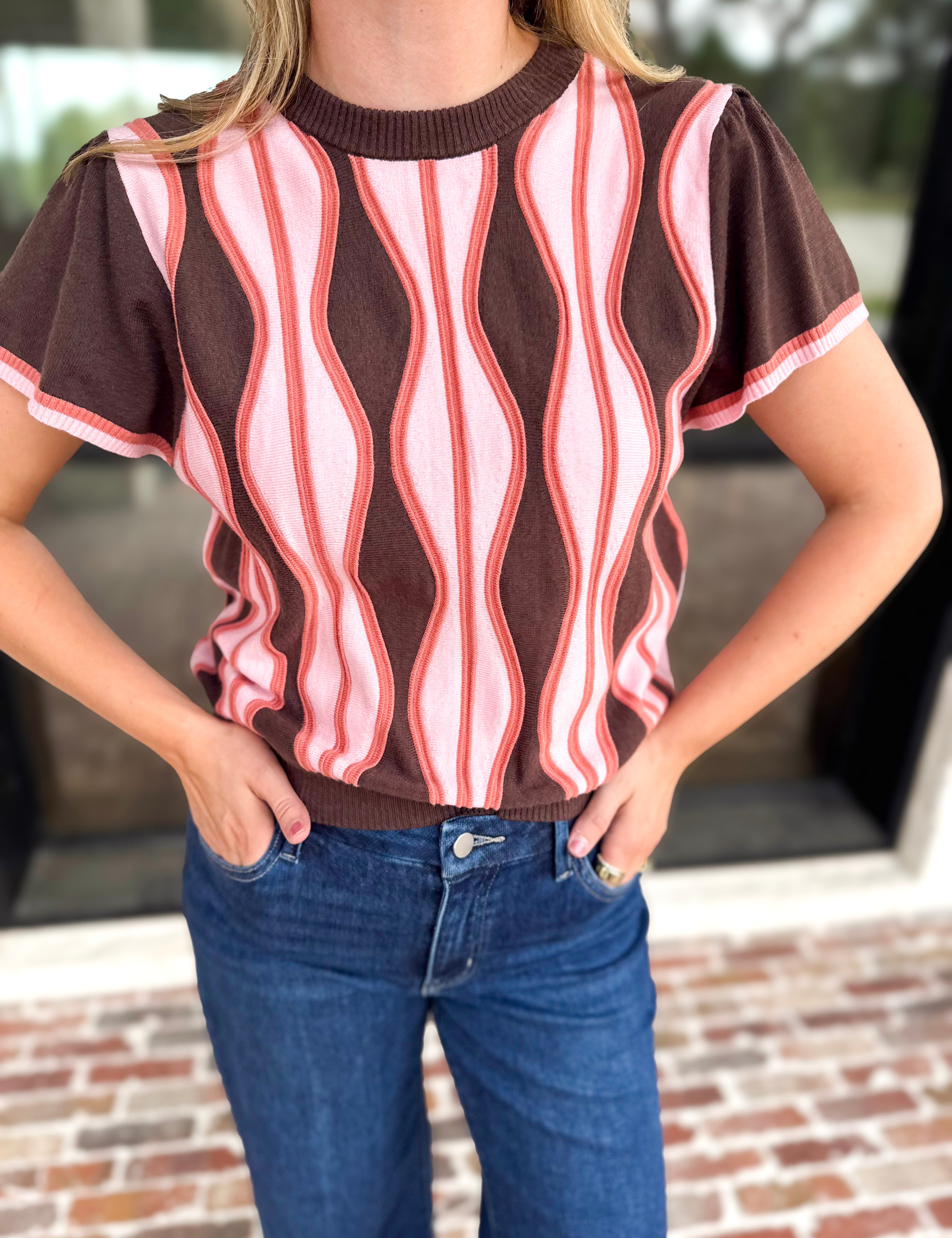 THML - The Rosewood Sweater Top-230 Sweaters/Cardis-THML-July & June Women's Fashion Boutique Located in San Antonio, Texas