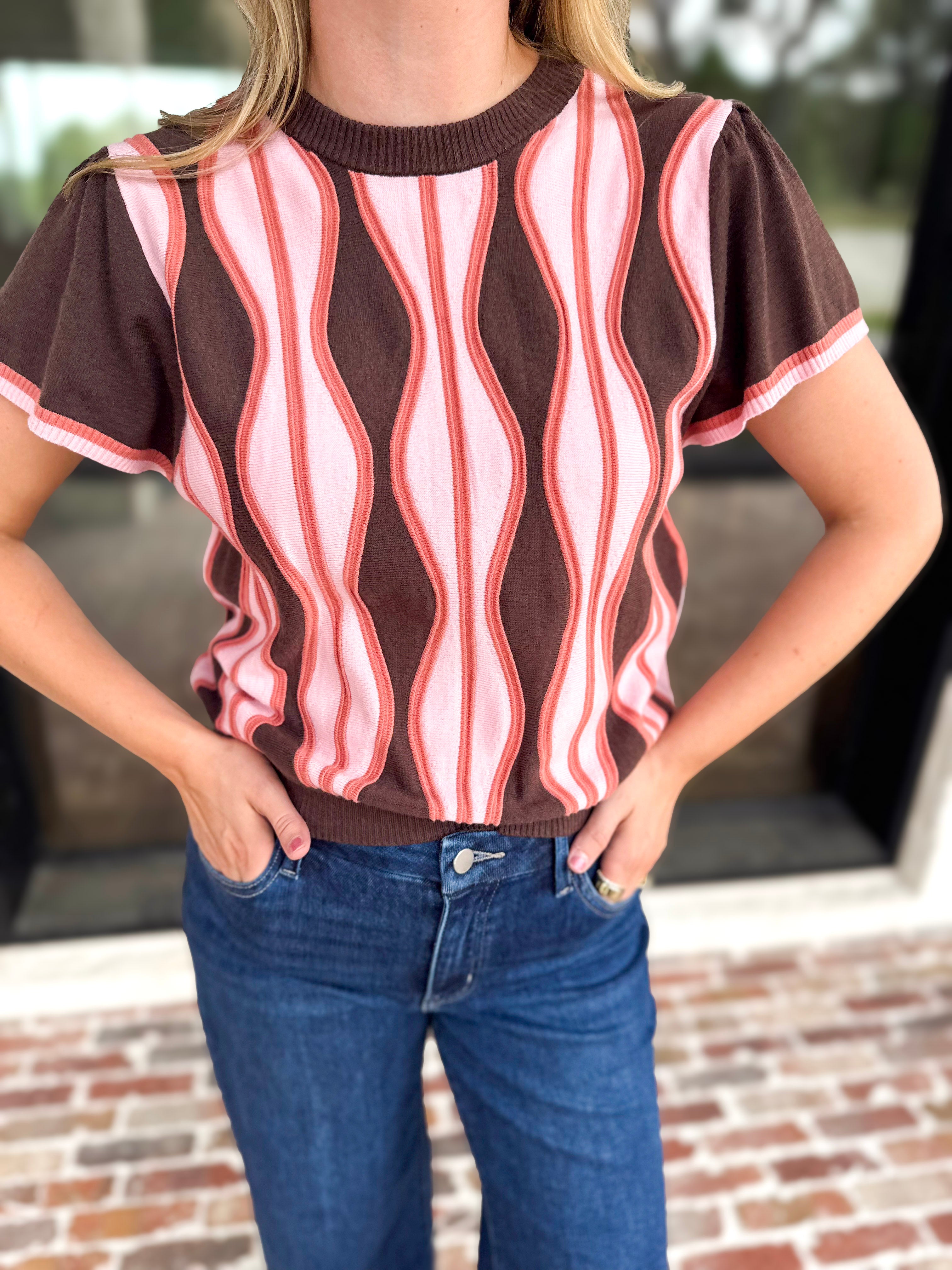 THML - The Rosewood Sweater Top-230 Sweaters/Cardis-THML-July & June Women's Fashion Boutique Located in San Antonio, Texas
