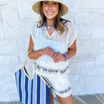 Artisan Crochet Cover Up Short Set-300 Athleisure/Lounge-IN FEBRUARY-July & June Women's Fashion Boutique Located in San Antonio, Texas
