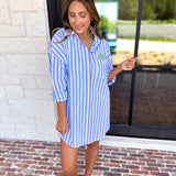 Button Down Cover Up - Ocean Air, Salty Hair-300 Athleisure/Lounge-SHIRALEAH-July & June Women's Fashion Boutique Located in San Antonio, Texas