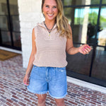 Knit Zip Tank-230 Sweaters/Cardis-FATE-July & June Women's Fashion Boutique Located in San Antonio, Texas
