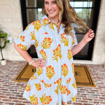 THML - Bold Floral & Stripe Mini Dress-510 Mini-THML-July & June Women's Fashion Boutique Located in San Antonio, Texas