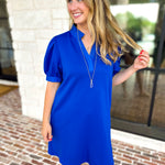 Refined Mini Dress - Blue-510 Mini-JODIFL-July & June Women's Fashion Boutique Located in San Antonio, Texas