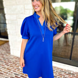 Refined Mini Dress - Blue-510 Mini-JODIFL-July & June Women's Fashion Boutique Located in San Antonio, Texas