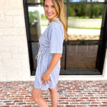 Blue Gingham On-The-Go Mini Dress-510 Mini-ENTRO-July & June Women's Fashion Boutique Located in San Antonio, Texas