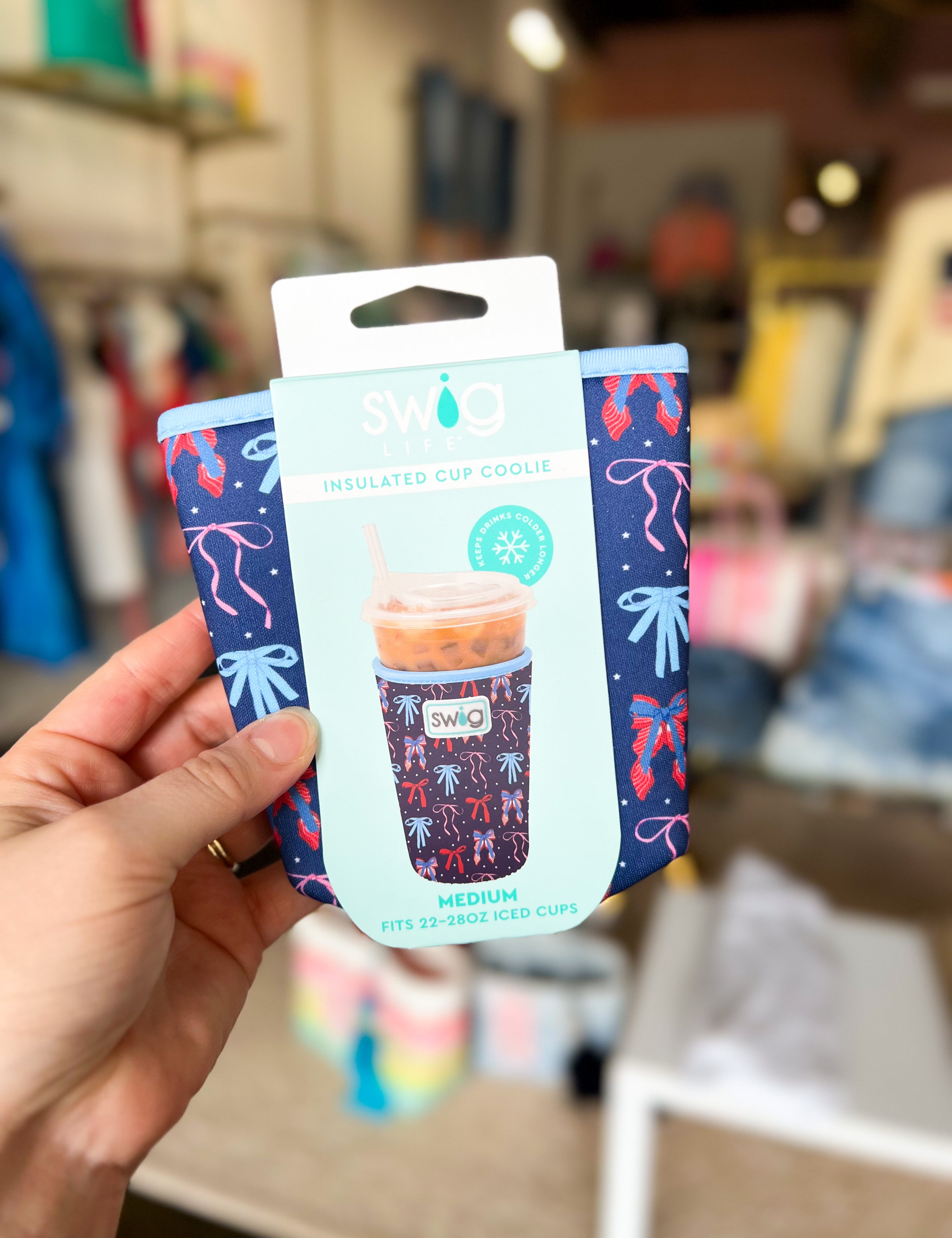 SWIG - Miss Independence Iced Cup Coolie - Medium-140 Gifts + Home-SWIG-July & June Women's Fashion Boutique Located in San Antonio, Texas