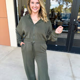 Soft Modal Lounge Pants - Dark Olive-300 Athleisure/Lounge-SKIES ARE BLUE-July & June Women's Fashion Boutique Located in San Antonio, Texas