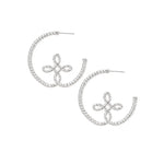 Natalie Wood - Seaside Cross Hoops in Silver-110 Jewelry & Hair-Natalie Wood-July & June Women's Fashion Boutique Located in San Antonio, Texas