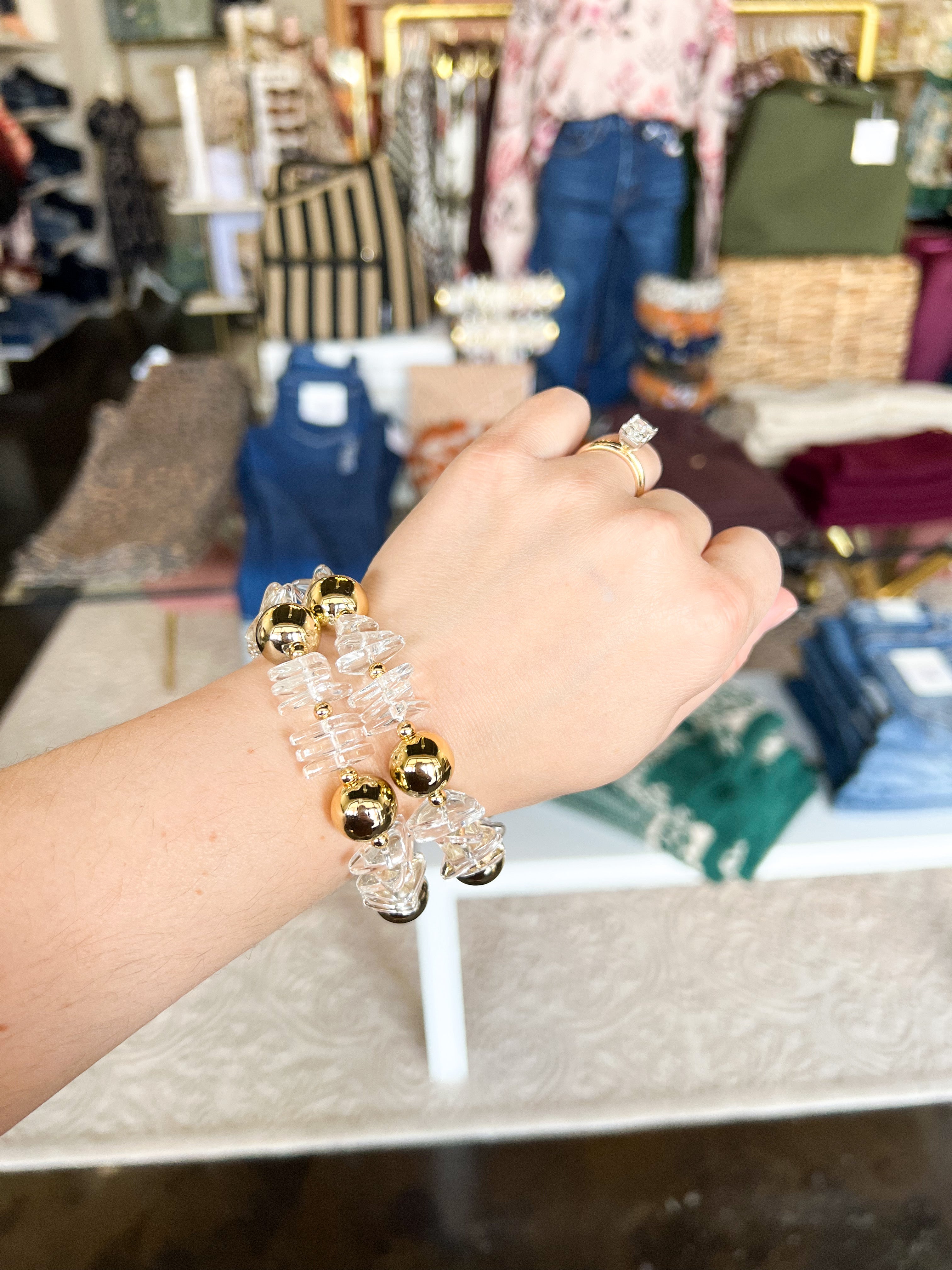 Treasure Jewels - Time To Shine Bracelet-110 Jewelry & Hair-Treasure Jewels-July & June Women's Fashion Boutique Located in San Antonio, Texas