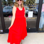 The Summertime Savvy Midi Dress - Red-500 Midi-SKIES ARE BLUE-July & June Women's Fashion Boutique Located in San Antonio, Texas