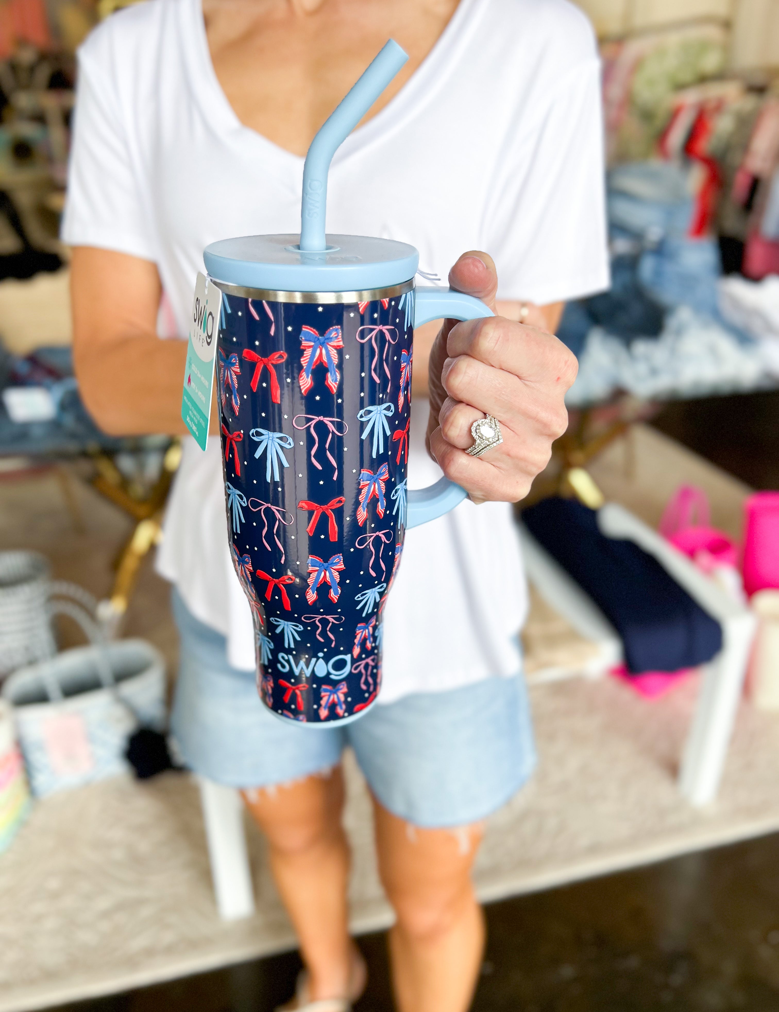 SWIG - Miss Independence Mega Mug (30 oz)-140 Gifts + Home-SWIG-July & June Women's Fashion Boutique Located in San Antonio, Texas
