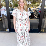 Autumn Garden Midi Dress-500 Midi-ENTRO-July & June Women's Fashion Boutique Located in San Antonio, Texas