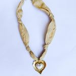 Scarf Necklace - Champagne Pearl Heart-110 Jewelry & Hair-HART DESIGNS-July & June Women's Fashion Boutique Located in San Antonio, Texas