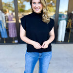 The Abigail Sweater Top - Black-230 Sweaters/Cardis-ENTRO-July & June Women's Fashion Boutique Located in San Antonio, Texas