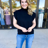 The Abigail Sweater Top - Black-230 Sweaters/Cardis-ENTRO-July & June Women's Fashion Boutique Located in San Antonio, Texas