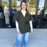 THML - Chic Knit Cardigan Wrap - Green-230 Sweaters/Cardis-THML-July & June Women's Fashion Boutique Located in San Antonio, Texas