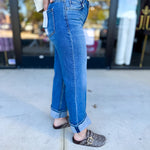 Vervet - Mid Rise Ankle Cuffed Jeans-400 Pants-VEVERT BY FLYING MONKEY-July & June Women's Fashion Boutique Located in San Antonio, Texas