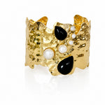 Easton Elle - Ultra Haven Cuff - Onyx & Pearl-110 Jewelry & Hair-Easton Elle-July & June Women's Fashion Boutique Located in San Antonio, Texas