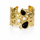 Easton Elle - Ultra Haven Cuff - Onyx & Pearl-110 Jewelry & Hair-Easton Elle-July & June Women's Fashion Boutique Located in San Antonio, Texas