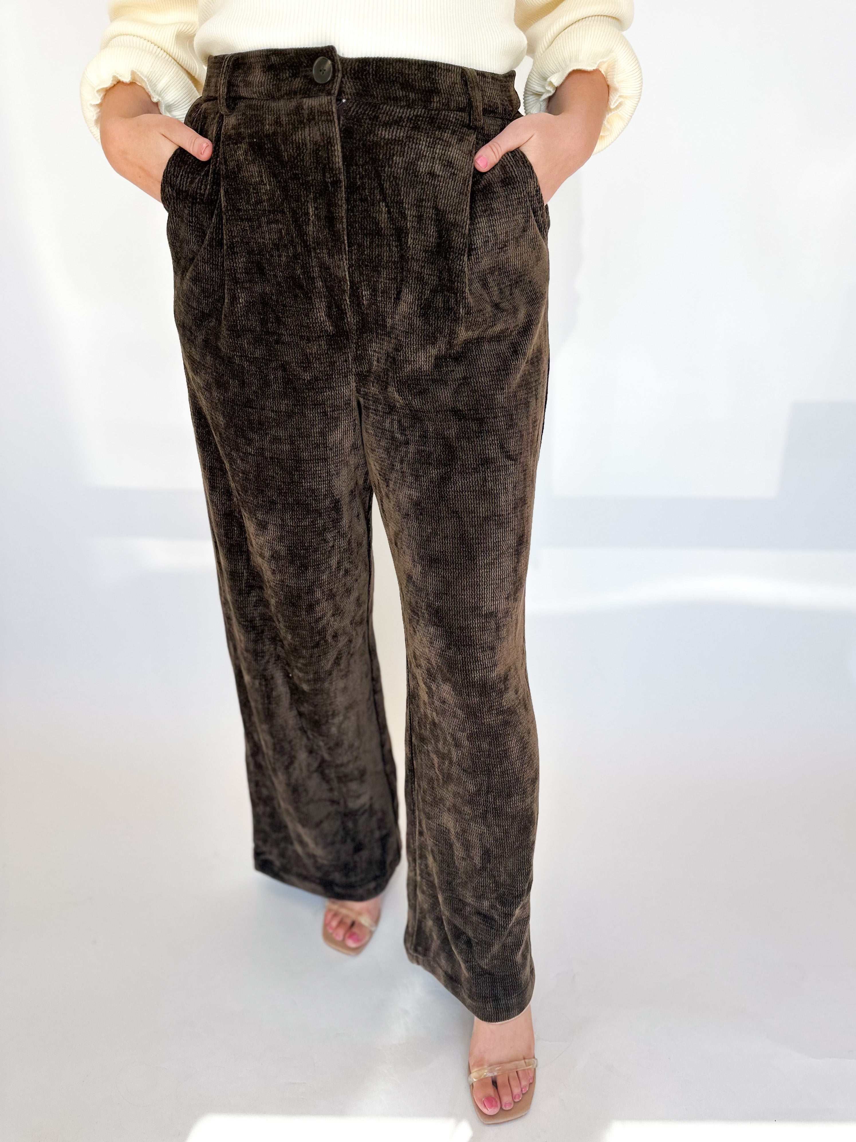 The Fall It Girl Trouser Pants-400 Pants-CURRENT AIR CLOTHING-July & June Women's Fashion Boutique Located in San Antonio, Texas