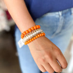 Michelle McDowell - Bracelet Set - Orange & White-110 Jewelry & Hair-Michelle McDowell-July & June Women's Fashion Boutique Located in San Antonio, Texas