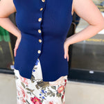 The Sophie Vest - Navy-600 Outerwear-SKIES ARE BLUE-July & June Women's Fashion Boutique Located in San Antonio, Texas
