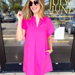 The Melinda Mini Dress - Pink-510 Mini-PINCH-July & June Women's Fashion Boutique Located in San Antonio, Texas