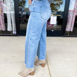 Vervet - High Rise Comfort Stretch Wide Leg Jeans-400 Pants-VEVERT BY FLYING MONKEY-July & June Women's Fashion Boutique Located in San Antonio, Texas