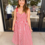 The Harbor Midi Dress - Red-500 Midi-SKIES ARE BLUE-July & June Women's Fashion Boutique Located in San Antonio, Texas