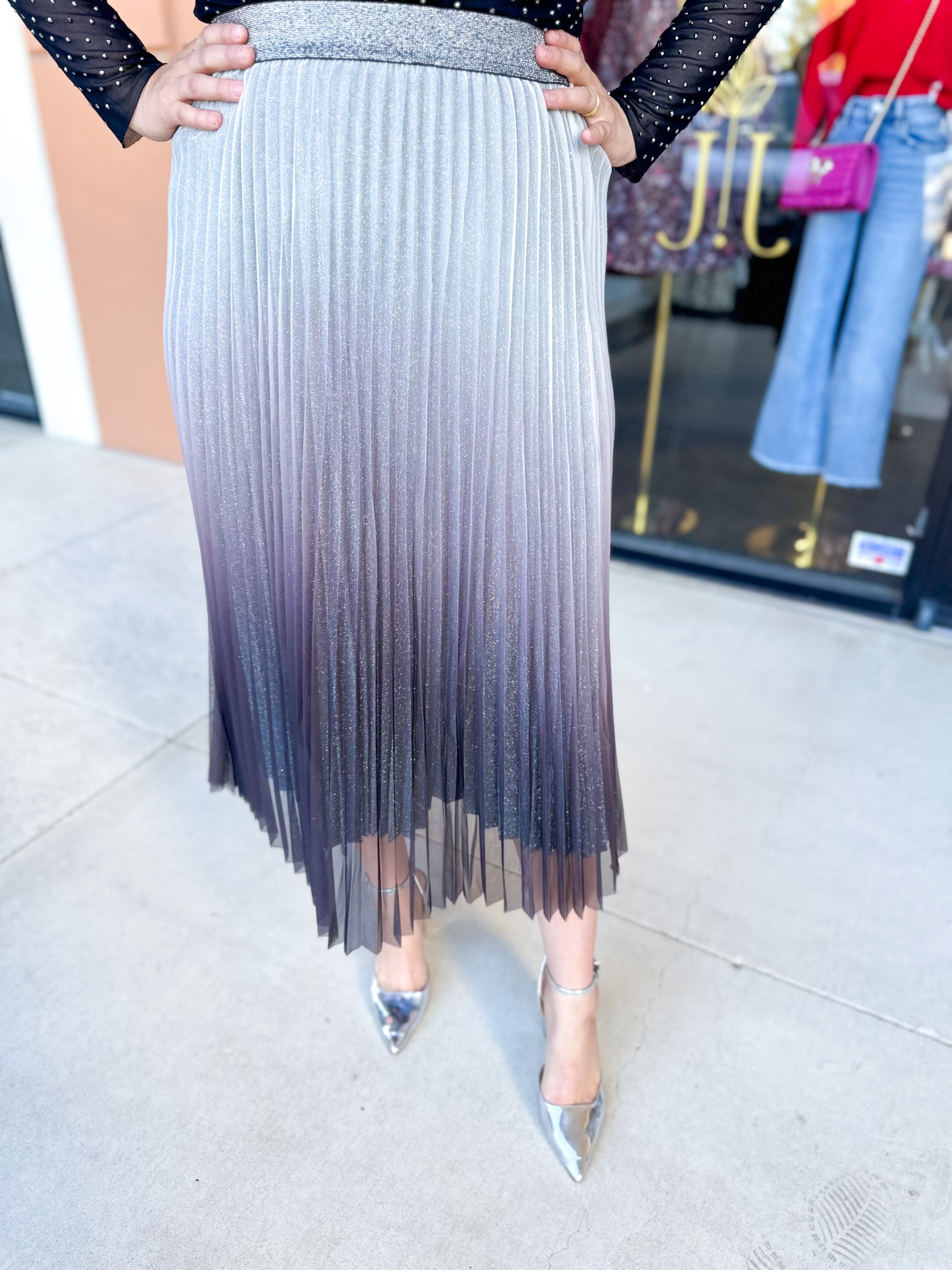 Ombre Midi Skirt-410 Shorts/Skirts-FATE-July & June Women's Fashion Boutique Located in San Antonio, Texas