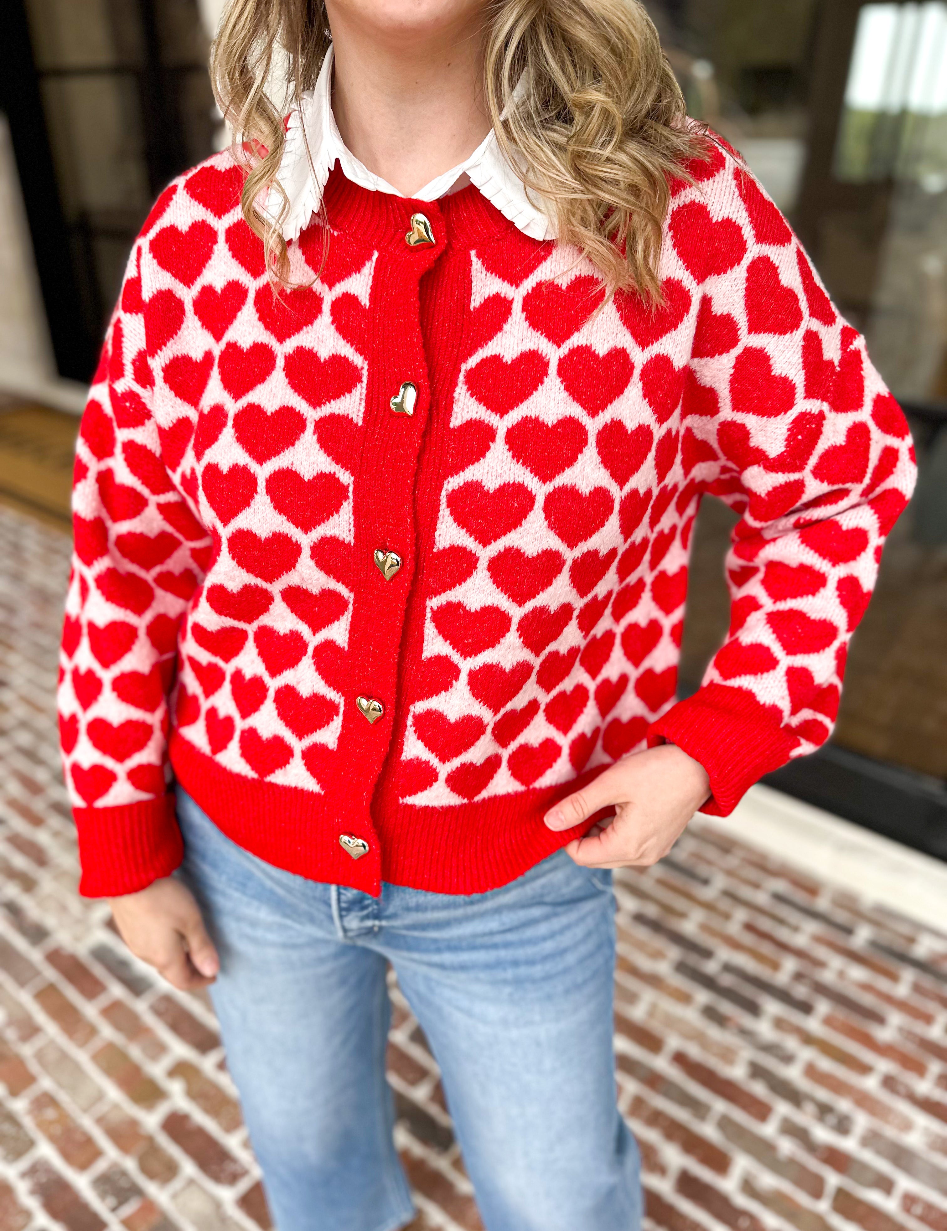 I Heart You Cardigan-230 Sweaters/Cardis-SWEET LOVELY BY JEN-July & June Women's Fashion Boutique Located in San Antonio, Texas