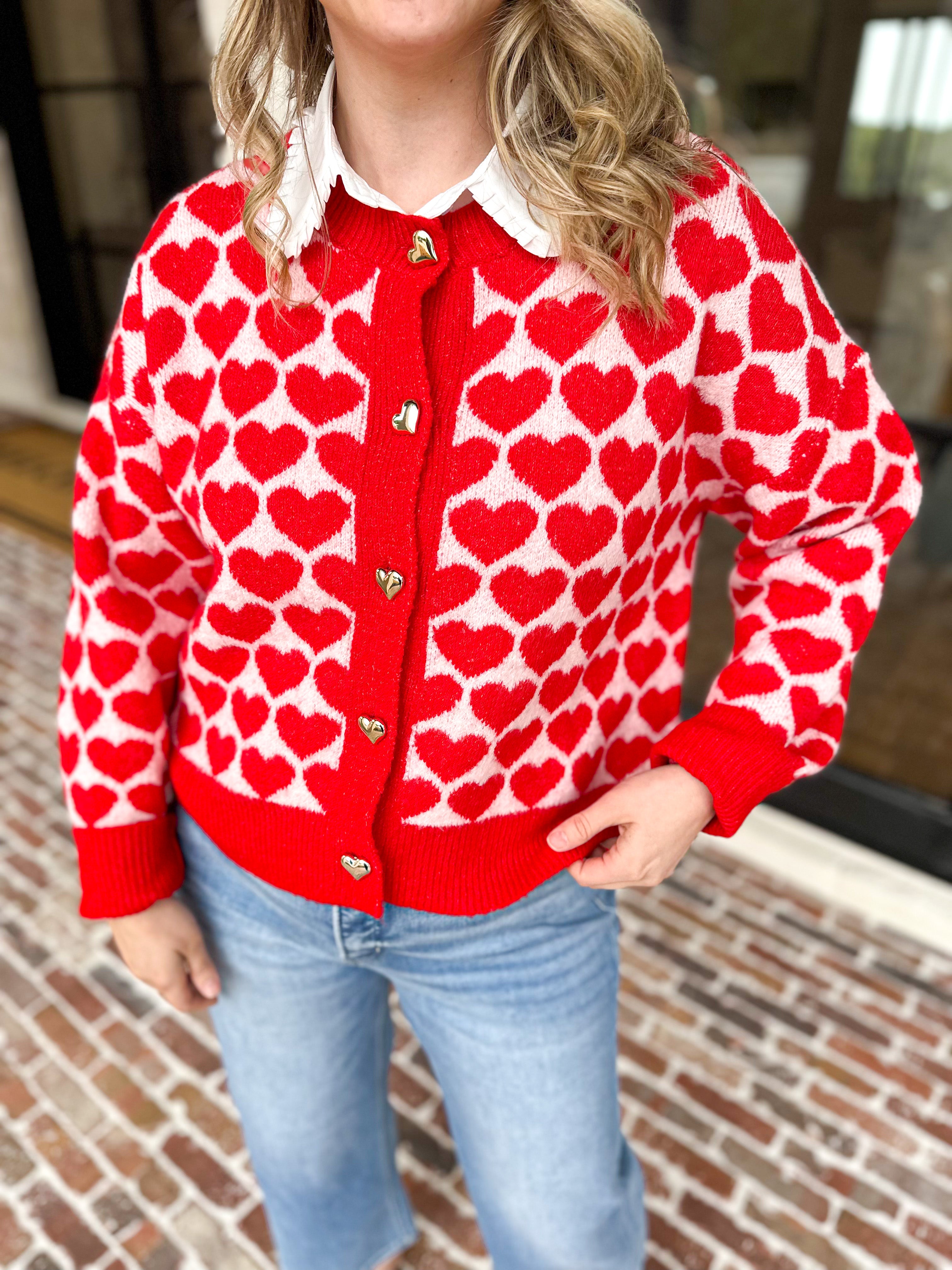 I Heart You Cardigan-230 Sweaters/Cardis-SWEET LOVELY BY JEN-July & June Women's Fashion Boutique Located in San Antonio, Texas