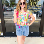 THML - In The City Blouse-200 Fashion Blouses-THML-July & June Women's Fashion Boutique Located in San Antonio, Texas