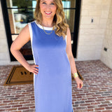 The Casual Cutie Midi Dress - Blue-500 Midi-ENTRO-July & June Women's Fashion Boutique Located in San Antonio, Texas