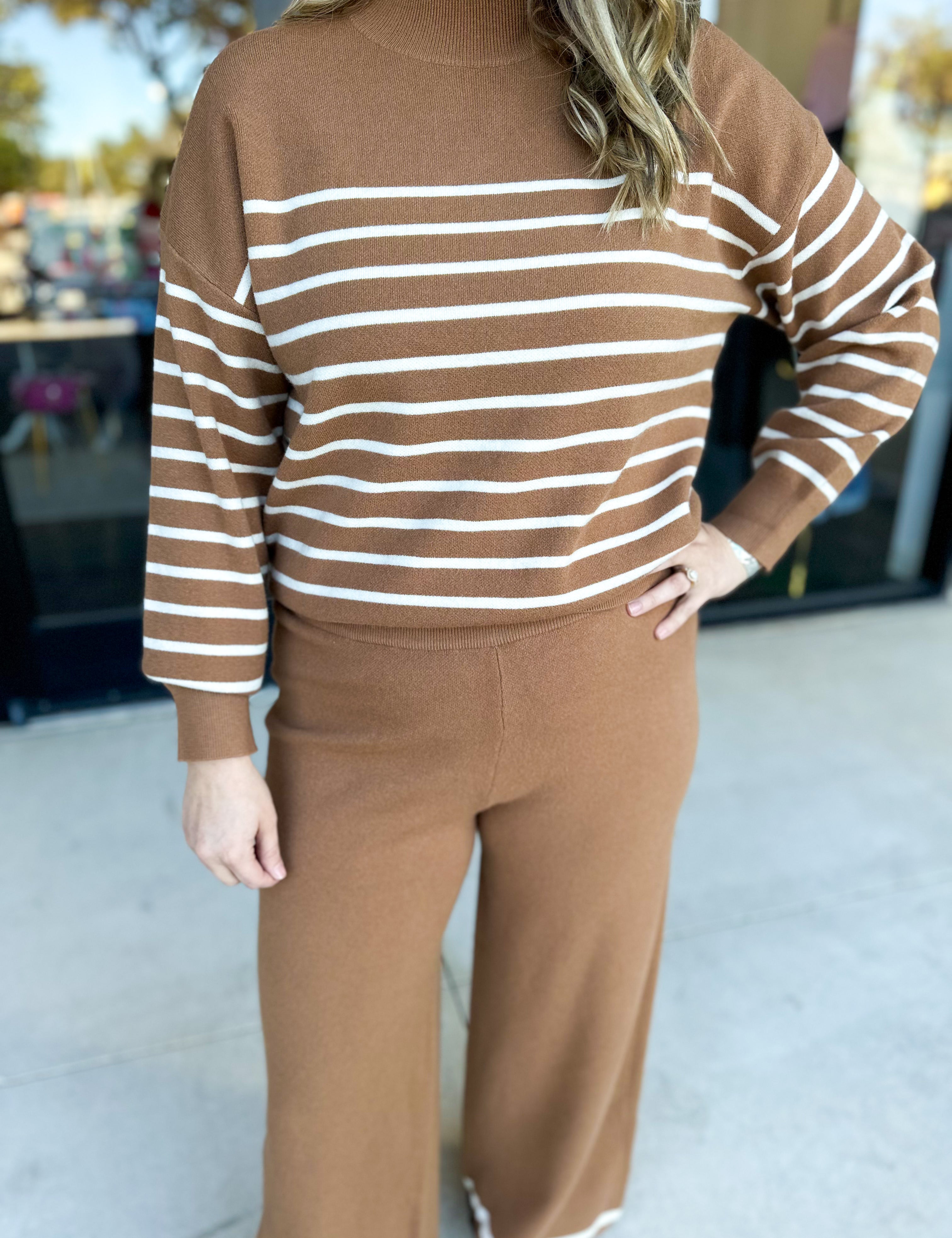 On Trend Sweater & Pant Set-300 Athleisure/Lounge-SKIES ARE BLUE-July & June Women's Fashion Boutique Located in San Antonio, Texas