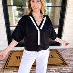 The Go-To Girl Sweater Top - Black-230 Sweaters/Cardis-ENTRO-July & June Women's Fashion Boutique Located in San Antonio, Texas