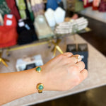 Small Misty Cuff Green Bracelet - Easton Elle-110 Jewelry & Hair-Easton Elle-July & June Women's Fashion Boutique Located in San Antonio, Texas