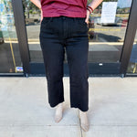 Vervet - High Rise Wide Leg Black Jeans-400 Pants-VEVERT BY FLYING MONKEY-July & June Women's Fashion Boutique Located in San Antonio, Texas