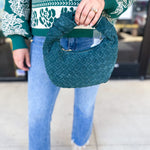 Autumn Woven Genuine Suede Leather Clutch - Forrest-130 ACCESSORIES-Moda Luxe-July & June Women's Fashion Boutique Located in San Antonio, Texas