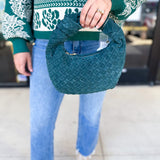Autumn Woven Genuine Suede Leather Clutch - Forrest-130 ACCESSORIES-Moda Luxe-July & June Women's Fashion Boutique Located in San Antonio, Texas