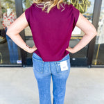 Casual Chic Tee - Merlot-210 Casual Blouses-ENTRO-July & June Women's Fashion Boutique Located in San Antonio, Texas