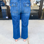 Vervet - High Rise Utility Medium Wash Jeans-400 Pants-VEVERT BY FLYING MONKEY-July & June Women's Fashion Boutique Located in San Antonio, Texas