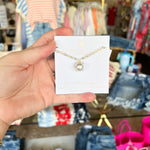Natalie Wood - Carolina Mini Drop Necklace in Pearl-110 Jewelry & Hair-Natalie Wood-July & June Women's Fashion Boutique Located in San Antonio, Texas