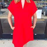 The Melinda Mini Dress - Red-510 Mini-PINCH-July & June Women's Fashion Boutique Located in San Antonio, Texas