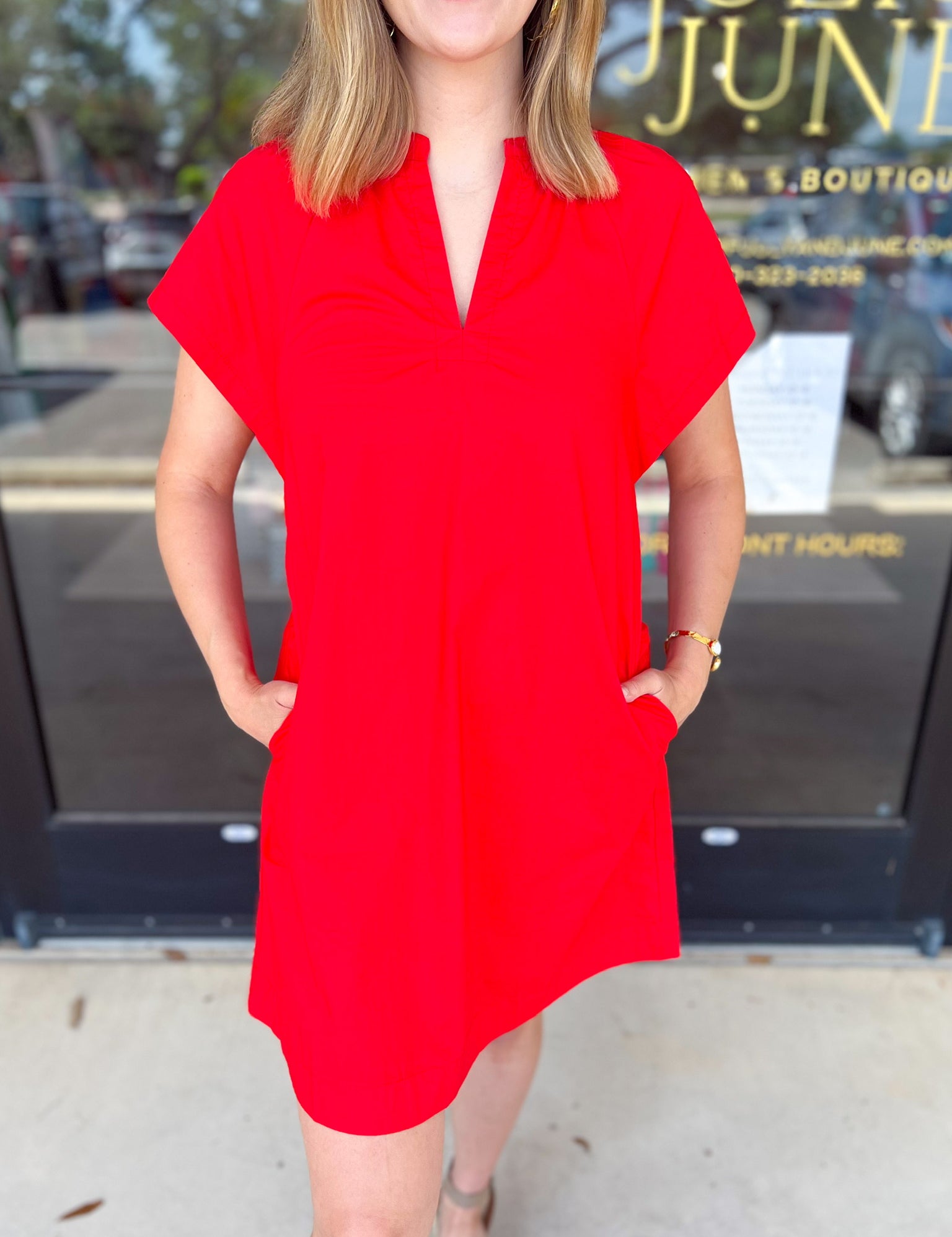 The Melinda Mini Dress - Red-510 Mini-PINCH-July & June Women's Fashion Boutique Located in San Antonio, Texas