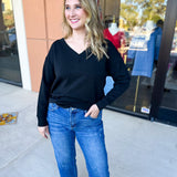 Mary Square - Hazel Long Sleeve - Black-210 Casual Blouses-MARY SQUARE-July & June Women's Fashion Boutique Located in San Antonio, Texas