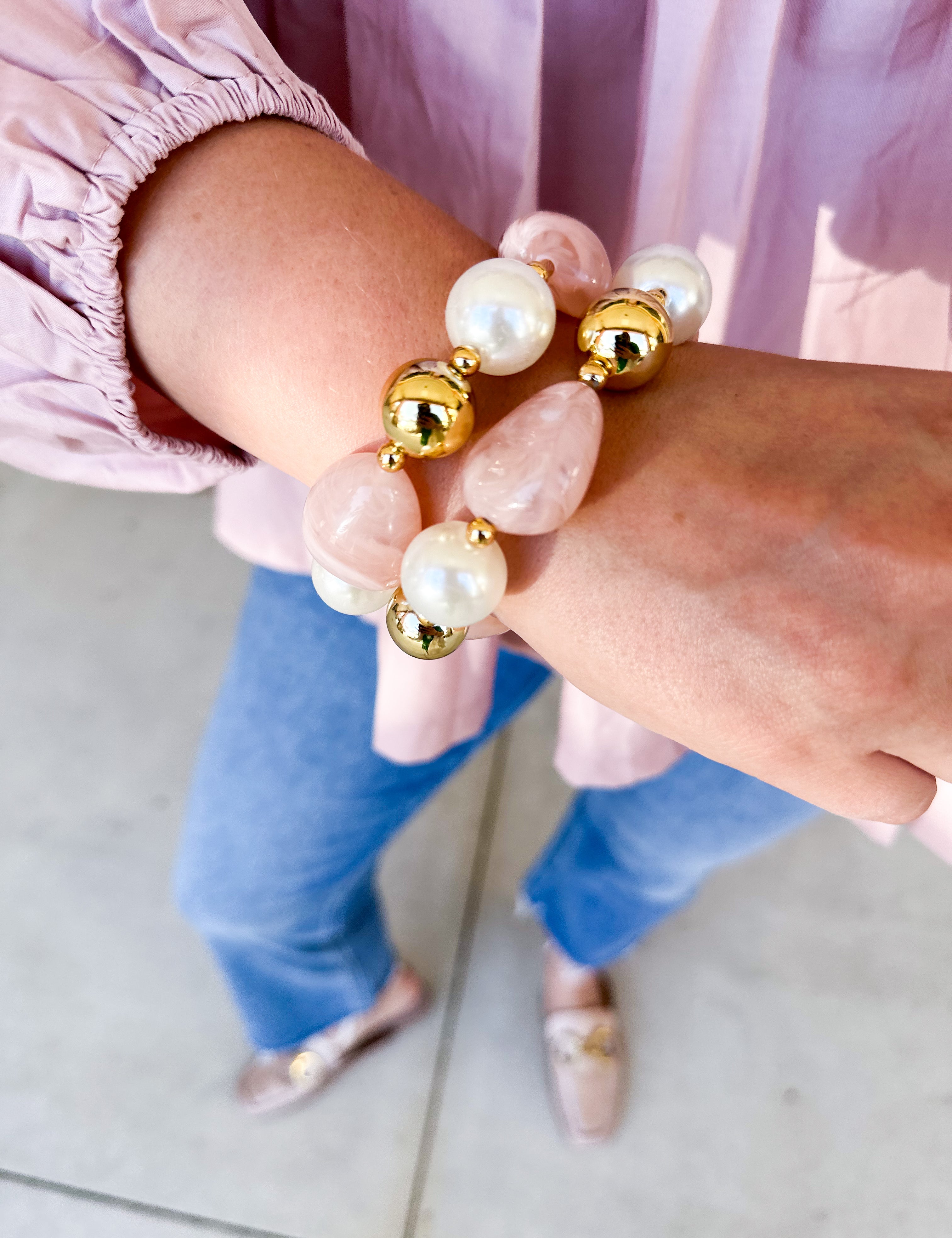 Treasure Jewels - It's A Neutral Beaded Bracelet-110 Jewelry & Hair-Treasure Jewels-July & June Women's Fashion Boutique Located in San Antonio, Texas