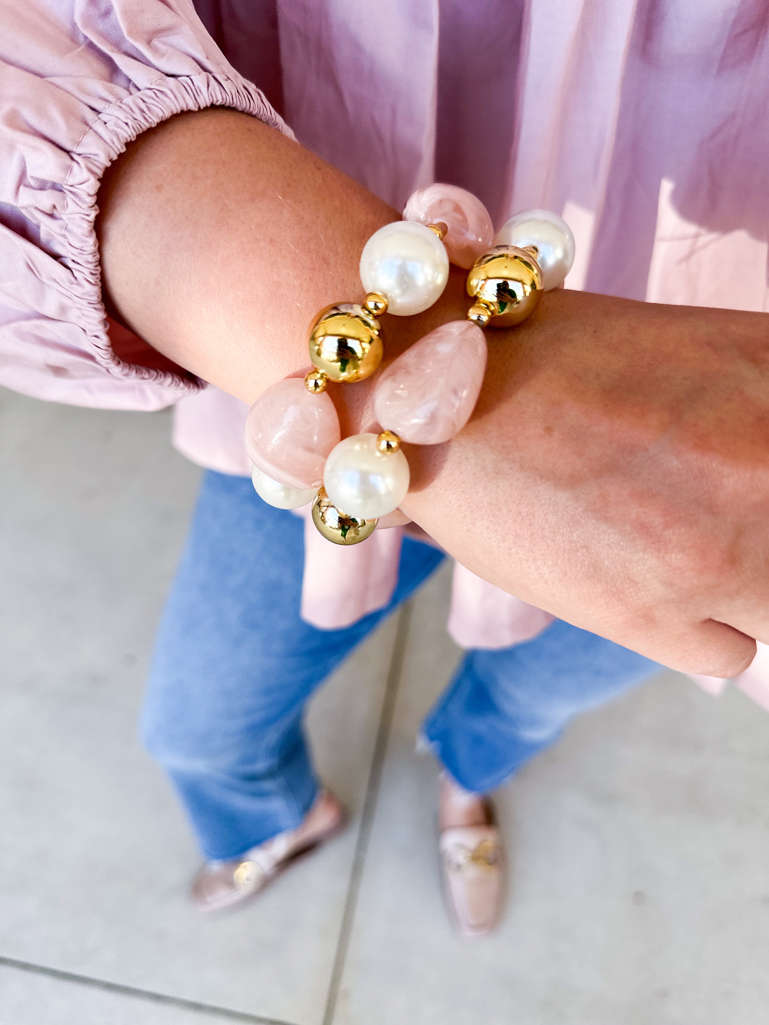 Treasure Jewels - It's A Neutral Beaded Bracelet-110 Jewelry & Hair-Treasure Jewels-July & June Women's Fashion Boutique Located in San Antonio, Texas