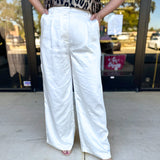Chic Stain Trouser Pant - Cream-400 Pants-SKIES ARE BLUE-July & June Women's Fashion Boutique Located in San Antonio, Texas